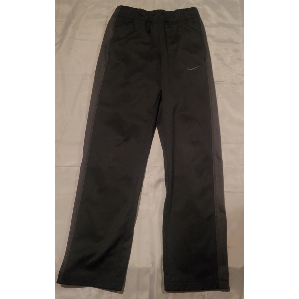 Nike Therma‎ Fit Sweatpants Black Gray Small 621953-020 Joggers Zip Ankles EUC